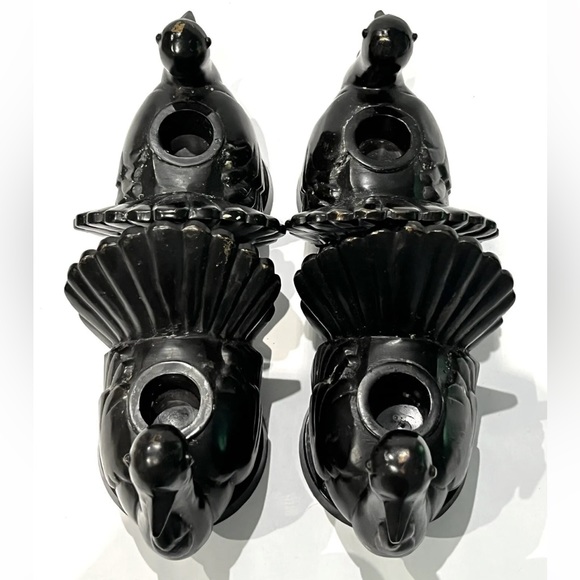 POTTERY BARN Turkey Tapered Candle Holders Thanksgiving Decor - Picture 7 of 9